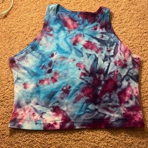 CROPPED TY DYE HALTER TANK TOP